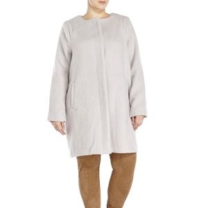 BB Dakota Plus Size Cassady Collarless Coat